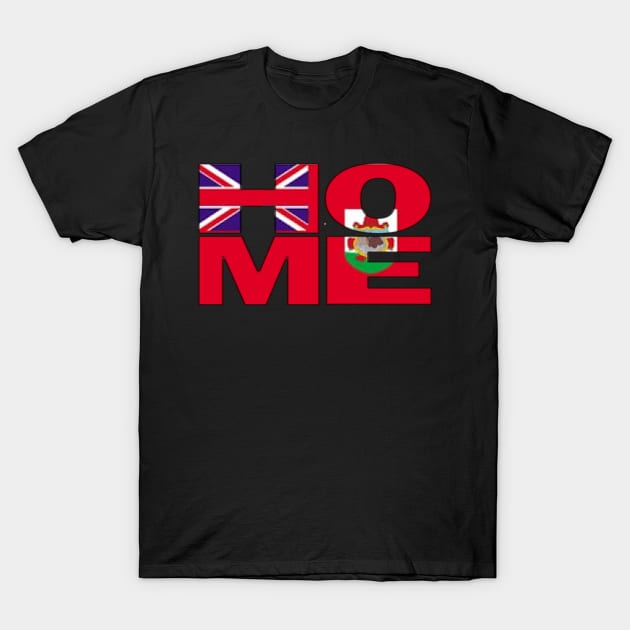 Bermuda Collection Flag Spelling HOME - Bermudian - Soca Mode T-Shirt by Soca-Mode